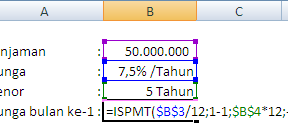 Rumus Untuk Menghitung Bunga Efektif Dalam Microsoft Excel 